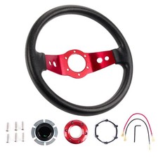 Volant de course rond en cuir