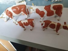 4 figurine vache blanche et