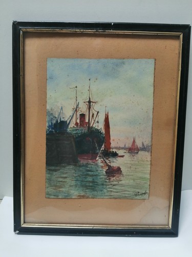 Aquarelle marine port - aquarelle,