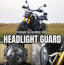 Compatible Avec Triumph Scrambler 400X GRILLE DE PHARE NOIRE