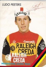 CYCLISME carte  cycliste LUDO PEETERS équipe TI RALEIGH 1981
