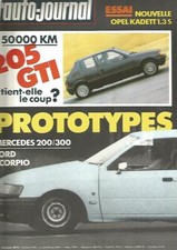 L'AUTO JOURNAL N°19 KADETT 1.3 S / MERCEDES 200/300 / FORD SCORPIO / 205 GTI