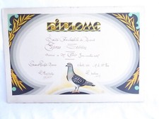 DIPLOME - SOCIETE COLOMBOPHILE