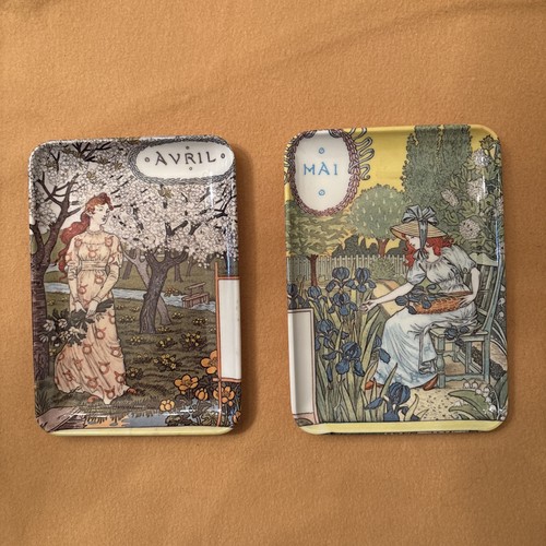 Vtg melamine trays ladies - trays,