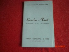 ANCIEN   CATALOGUE  TARIF GENERAL  INSTRUMENTS CULTURE  SOUCHU -PINET   1967