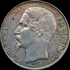 5 Francs 1852 A PARIS NAPOLEON III ✨ BELLE RARETÉ ✨ Variante Type 2 Tête Large