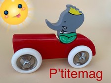 BABAR VILAC L. BRUNHOFF voiture bois 1989 ancien jeu jouet vintage