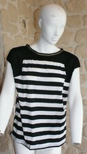 Haut noir et blanc neuf taille