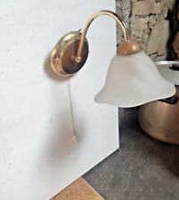  Très Jolie Applique Dorée En Verre Dépolie Avec Tirette 