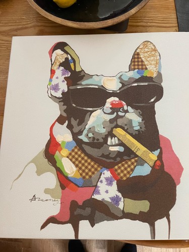 Tableau pop art bouledogue - tableau,