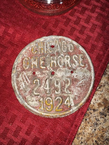Rare one horse taxi license - horse,
