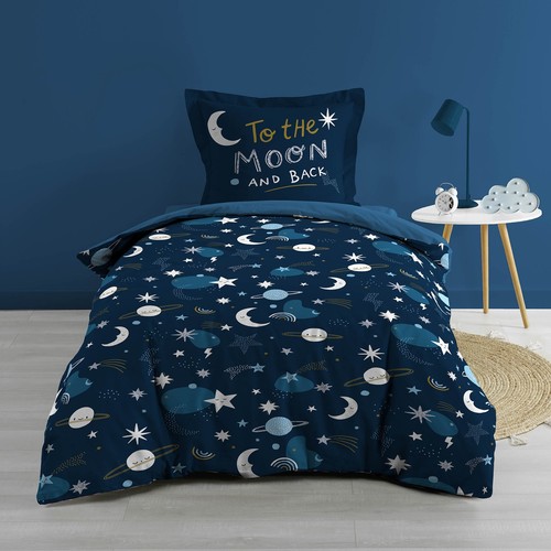 2tlg linge lit - 2tlg., lune