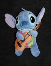 Peluche DISNEY STORE doudou Lilo Et Stitch Hawaï guitare 18 cm TTBE