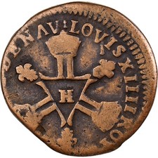 France, Louis XIV, 6 Deniers