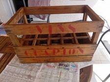 Ancien Grand Casier à Bouteilles Vins Clapion/caisse en Bois 