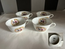 PORCELAINE DU BERRY  lot de 4 tasses vintages