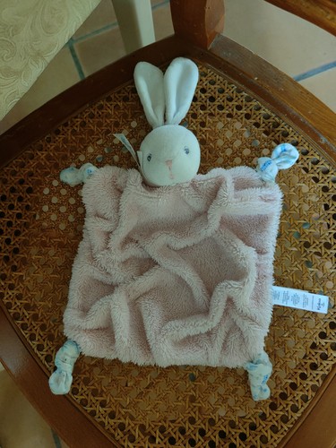 Doudou lapin plume rose - doudou,