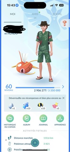 Excellent compte pokémon - excellent, go