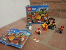 BOITE LEGO CITY 60072-BULDOSER-CHANTIER DEMOLITION-2015-BOITE/NOTICE-4 FIGURINES
