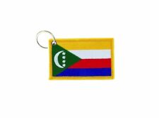 Porte cle cles clef brode patch ecusson badge drapeau comores comorien