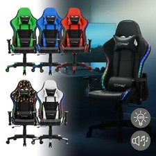 Chaise de jeu ergonomique avec LED fauteuil avec bluetooth boxes á votre choix