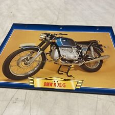BMW R75/5 750 série 5 1973 fiche carte moto passion collection Atlas