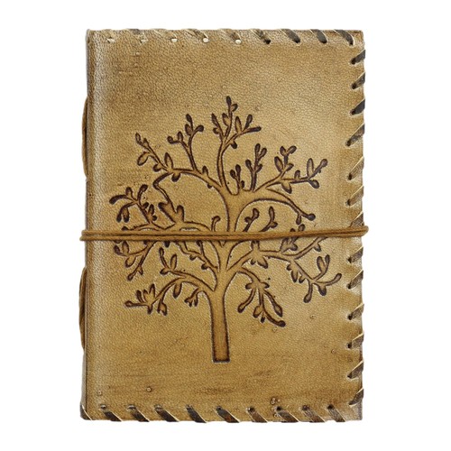 Cahier cuir brun - brun, clair