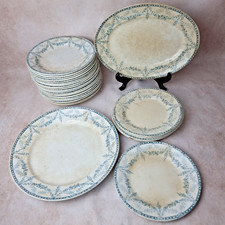 Service Mignon Creil & Montereau – 27 Pièces – Faïence Ancienne Fin XIXe