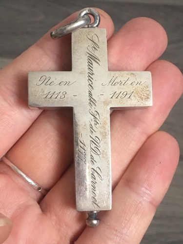 Ancien reliquaire croix - , en