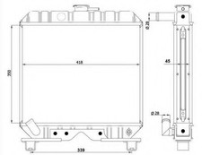 RADIATEUR EAU POUR KUBOTA D905