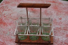 Petit panier à verre en bois