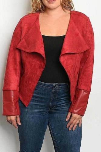 Women red plus faux - women's,