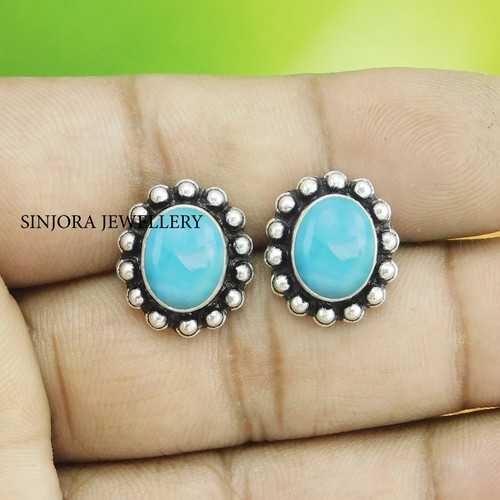 Boucles oreilles larimar - boucles,