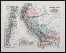 1874 - Carte de l'Équateur
