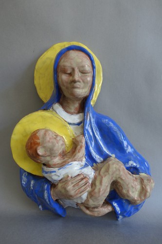 Imposante sculpture murale - , en
