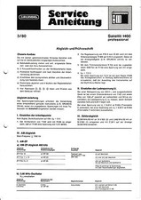 Manuel De Service Pour Grundig Satellit 1400