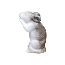 Ancienne Fève Allemande Souris Biscuit 22mm Figurine Sujet Miniature Hertwig