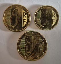 3 Pcs 2024 : 10cts€ Simone  Veil,20cts€ Joséphine Baker,50cts€ Marie Curie.