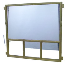 Fenêtre d'écurie fenêtre en fer miroir en verre lumière 70,0 cm x 71,0 cm