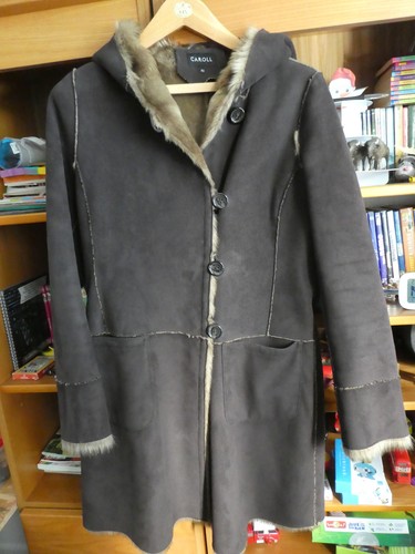 Manteau capuche marron - capuche,