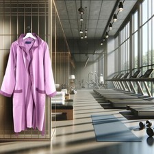 Peignoir compact en microfibre ultra absorbante et légère - Lilas femme