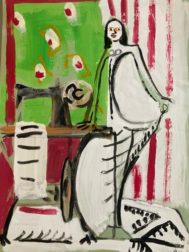 Beau dessin gouache femme - beau,
