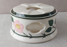 Ancien chauffe plat / réchaud, décor Wild Rose, en céramique de Villeroy & Boch