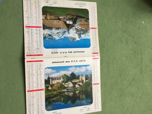 Calendrier almanach ptt 1973 - calendrier,