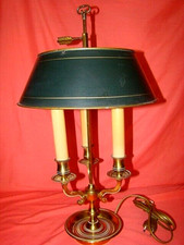 lampe bouillotte de style " Empire " à 3 bougeoirs bronze époque années 70