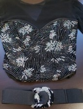 Vintage 1980s  Black Velvet &