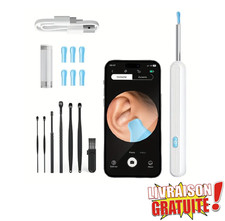 Otoscope WiFi HD blanc avec Caméra Nettoyeur Oreilles Endoscope Smartphone iOS/A