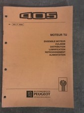 Manuel d’atelier 303-F-08/92 peugeot 405 moteur TU