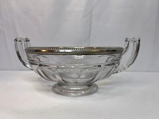 Art déco, coupe Val Saint Lambert monture argent Minerve début XXème