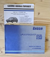 1989 Notice SKODA FAVORIT 115